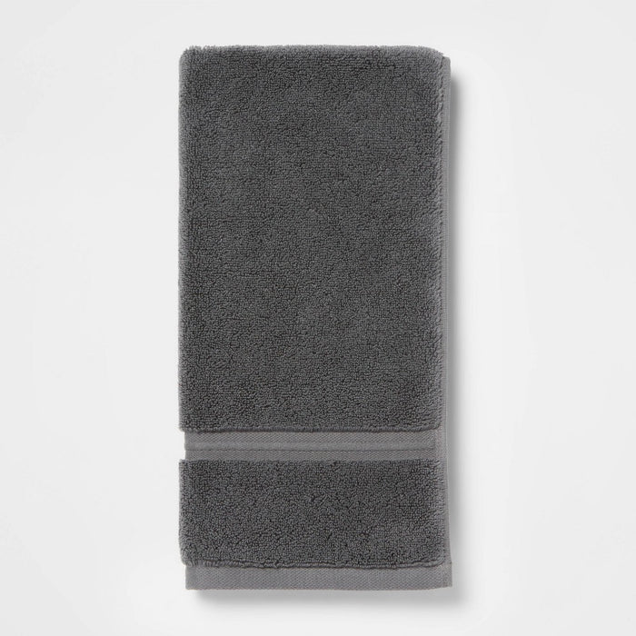 Spa Plush Hand Towel Dark Gray - Threshold