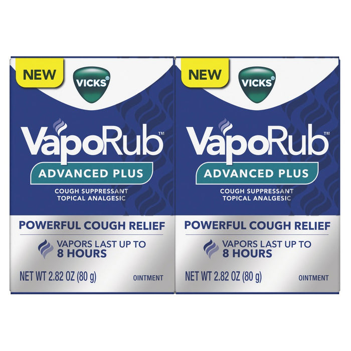 Vicks VapoRub Advanced Plus Cough Suppressant Topical Chest Rub Analgesic Ointment - 2.82oz