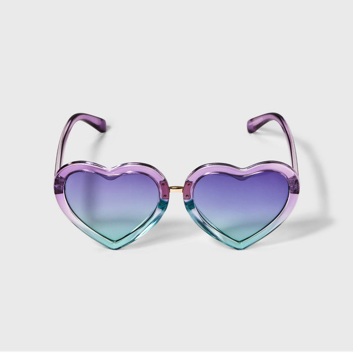 Girls' Heart Sunglasses - Cat & Jack Purple/Blue