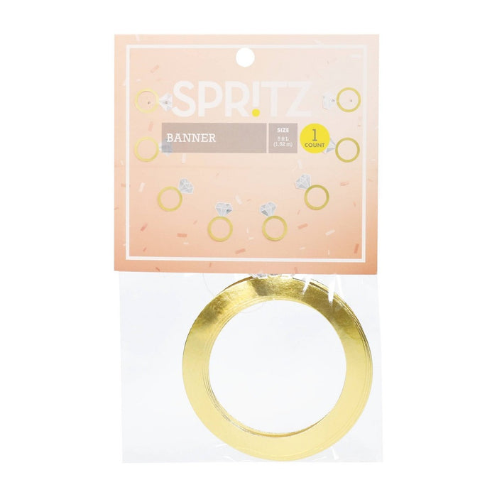 60" Engagement Ring Banner Gold - Spritz