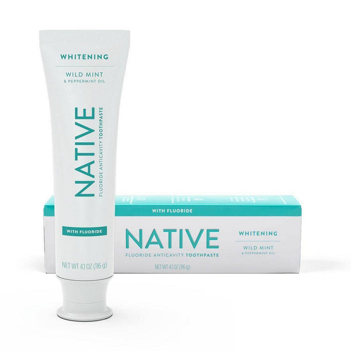 Native Premium Whitening Wild Mint & Peppermint Oil Fluoride Toothpaste DEC 2025
