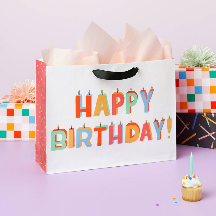 Medium Candles Print Gift Bag - Spritz