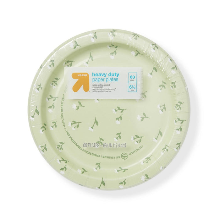 Disposable Plate 7" - Ditsy Floral - 60ct - up & up
