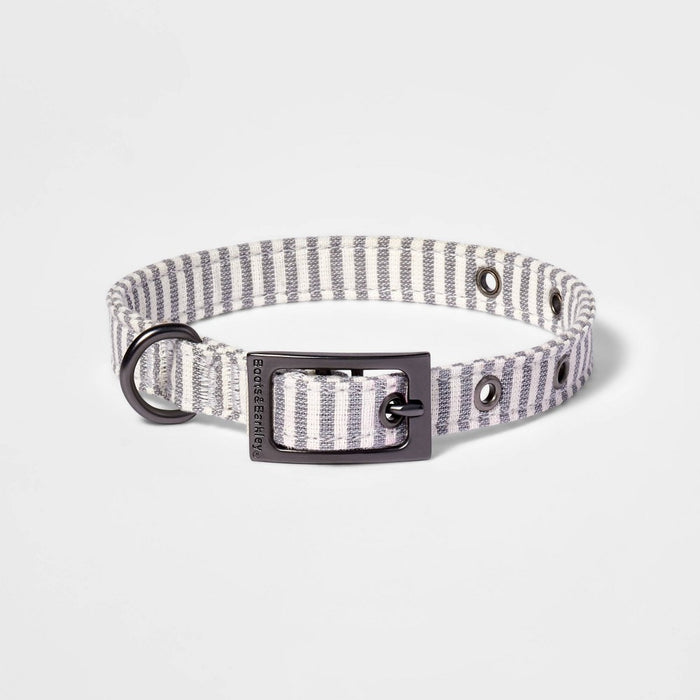 Striped Fashion Dog Collar with Pin Buckle - S - Boots & Barkley
