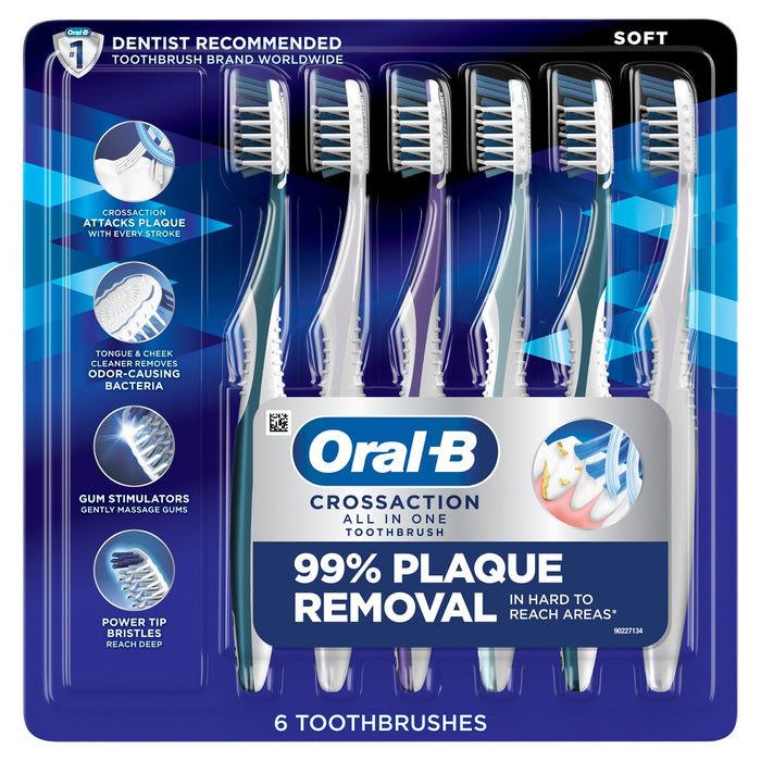 Oral-B Pro-Health CrossAction All-in-One Soft Toothbrush - 6ct