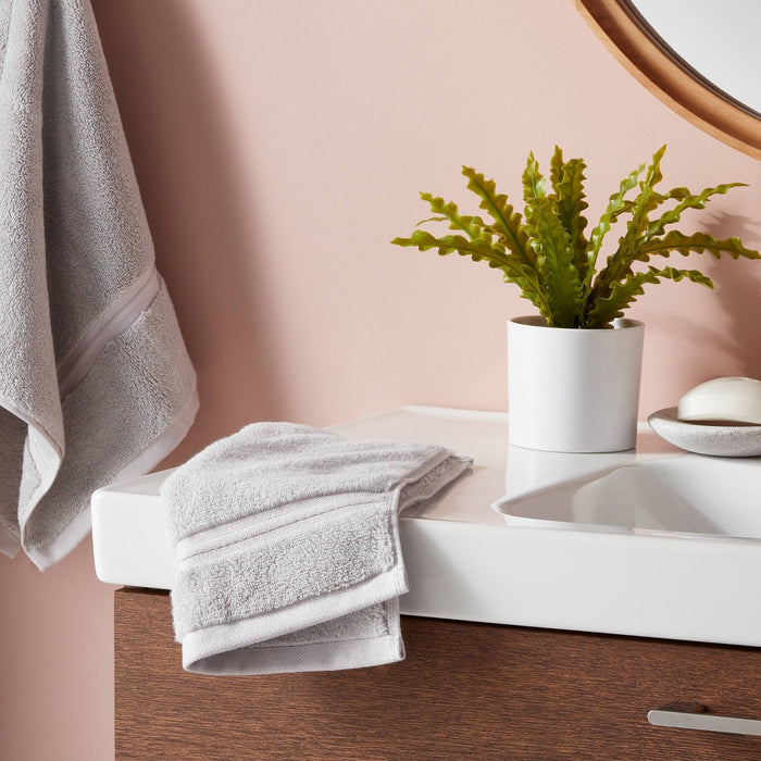 Spa Plush Washcloth Light Gray - Threshold