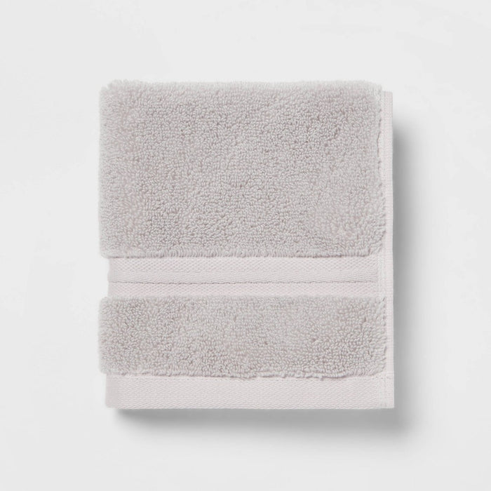 Spa Plush Washcloth Light Gray - Threshold