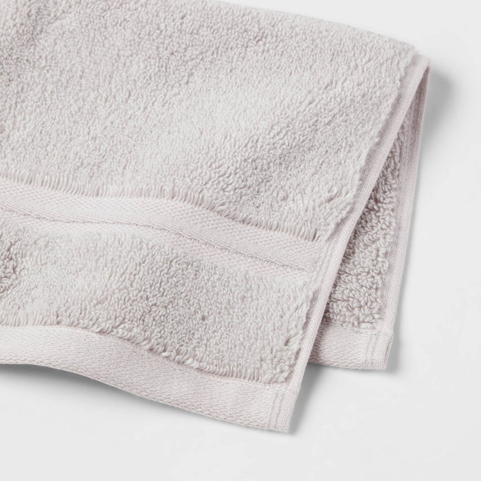 Spa Plush Washcloth Light Gray - Threshold