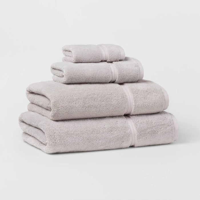 Spa Plush Washcloth Light Gray - Threshold
