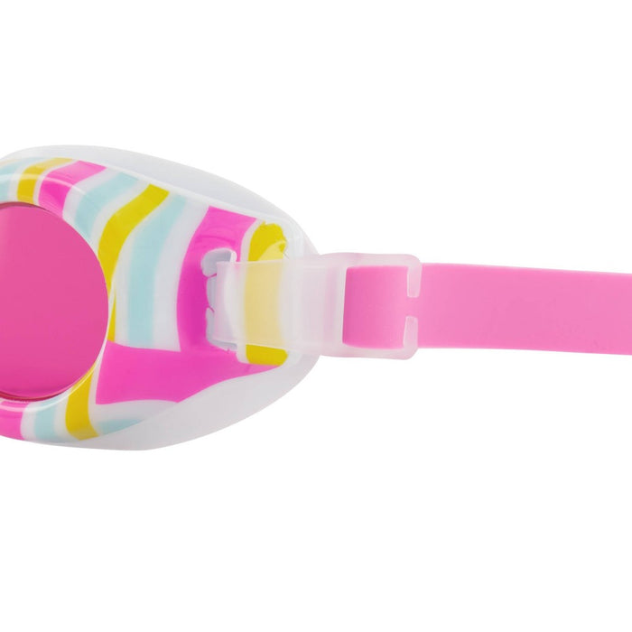 Speedo Junior Glide Print Swim Goggles - White/Punch
