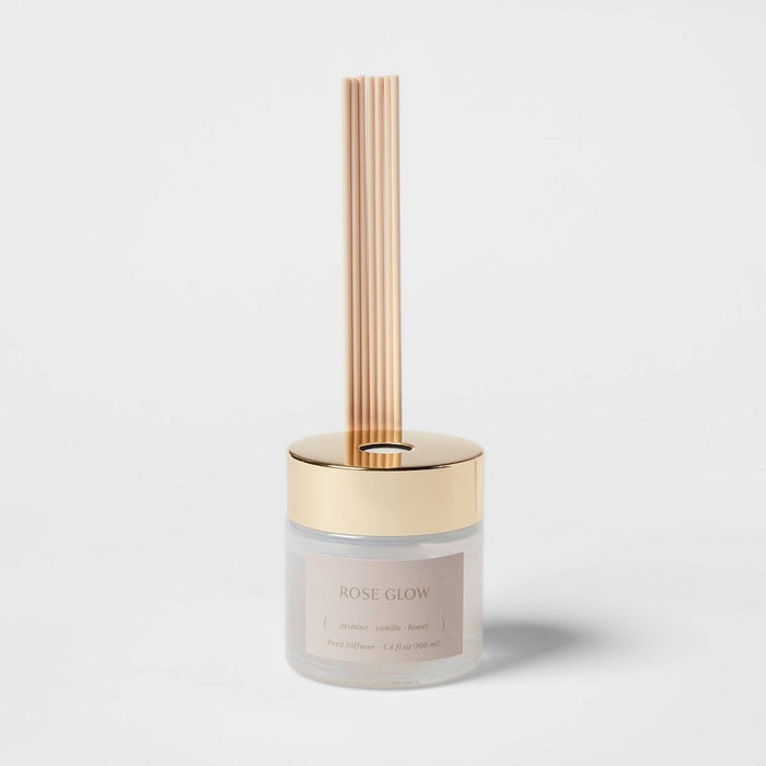 100ml Fiber Reed Diffuser Rose Glow - Threshold