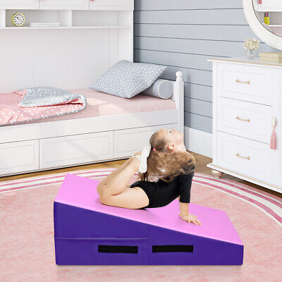Incline Tumbling Mat Wedge Ramp Gym Fitness Skill Shape Gymnastics Mat W/Handle