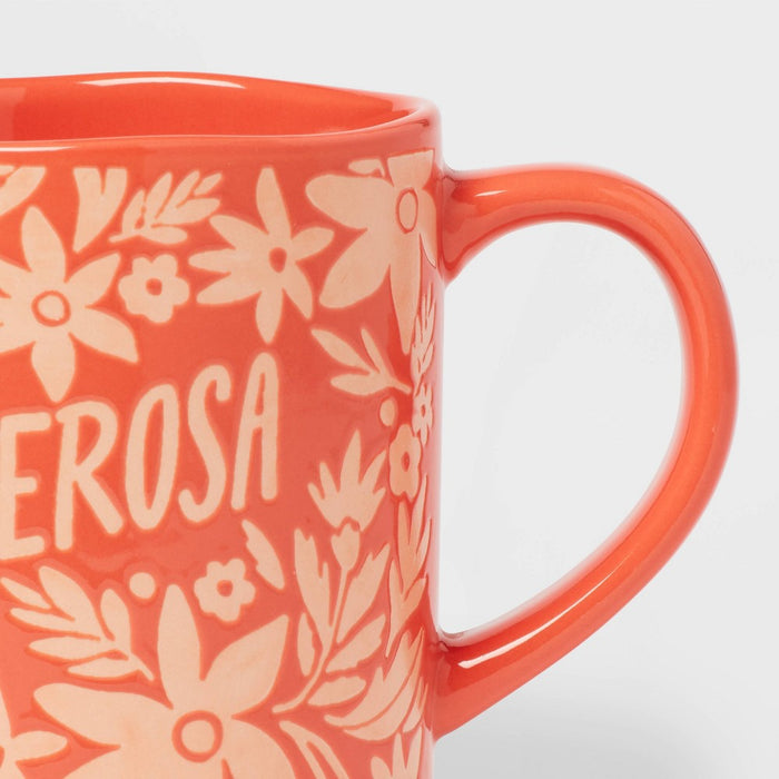 16oz Stoneware Poderosa Mug Red - Opalhouse
