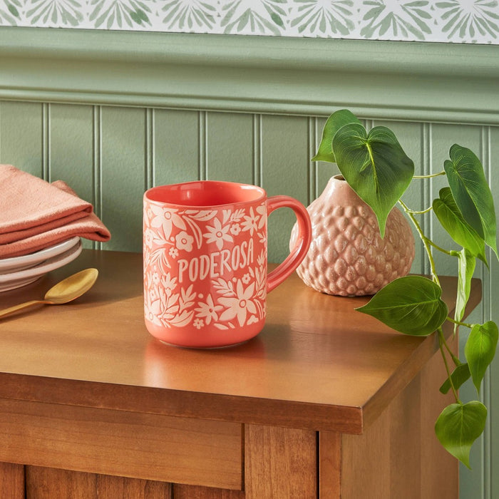 16oz Stoneware Poderosa Mug Red - Opalhouse