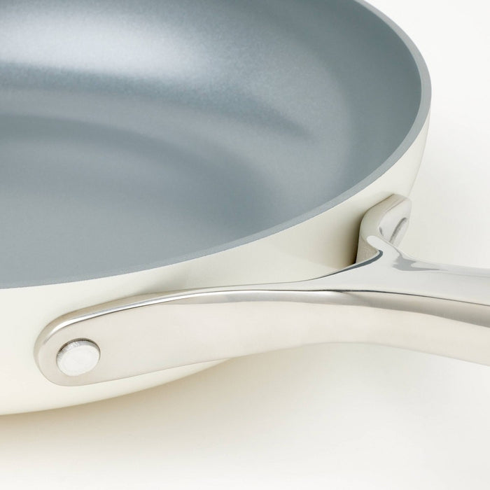 12pc Nonstick Ceramic Coated Aluminum Cookware Set Cream - Figmint (LOCAL PICKUP ONLY)