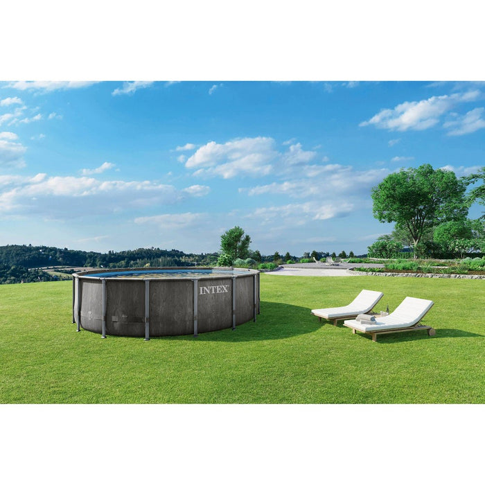 Intex 16' x 48" Ultra XTR Frame Above Ground Pool - Graywood Print (LOCAL PICKUP ONLY)
