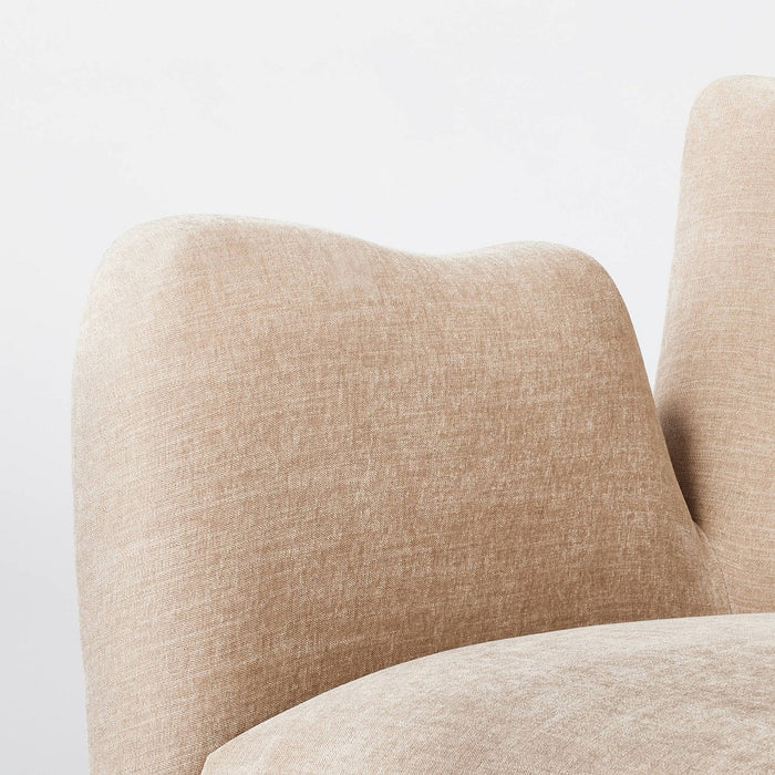 Wing Arm Accent Chair Velvet Beige (KD) - Threshold designed with Studio McGee (LOCAL PICKUP ONLY)