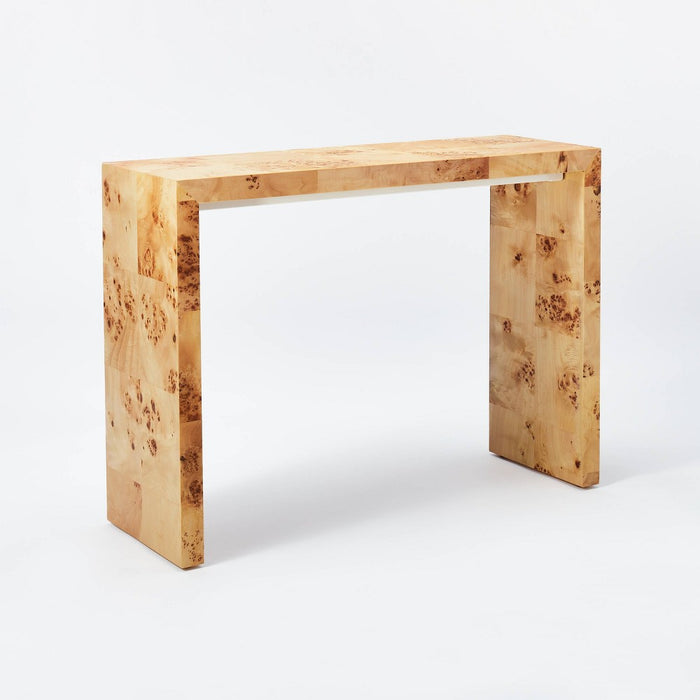 Ogden Burled Wood Console Table Brown (KD) - Threshold designed with Studio McGee (LOCAL PICKUP ONLY)
