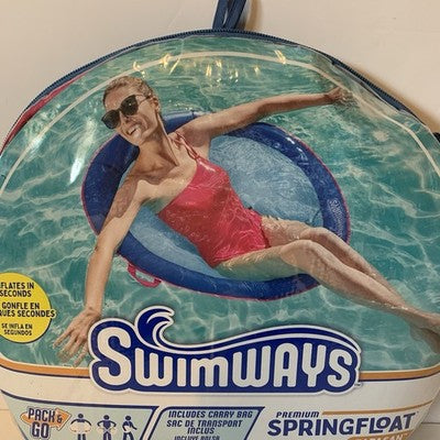 Swimways Spring Float Premium Papasan Pool Lounger Adult Inflates Quick NEW