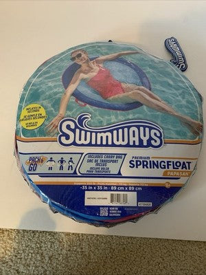 Swimways Spring Float Premium Papasan Pool Lounger Adult Inflates Quick NEW