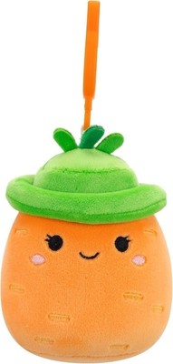 Squishmallows 3.5" Caroleena Orange Carrot W/Green Bucket Hat Stuffed Animal