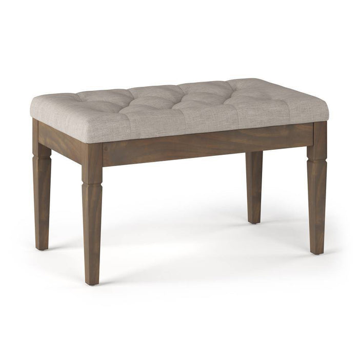 Hopewell Small Tufted Ottoman Bench Natural - WyndenHall (LOCAL PICKUP ONLY)
