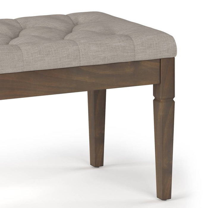 Hopewell Small Tufted Ottoman Bench Natural - WyndenHall (LOCAL PICKUP ONLY)