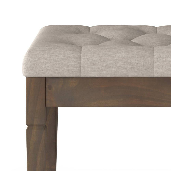 Hopewell Small Tufted Ottoman Bench Natural - WyndenHall (LOCAL PICKUP ONLY)