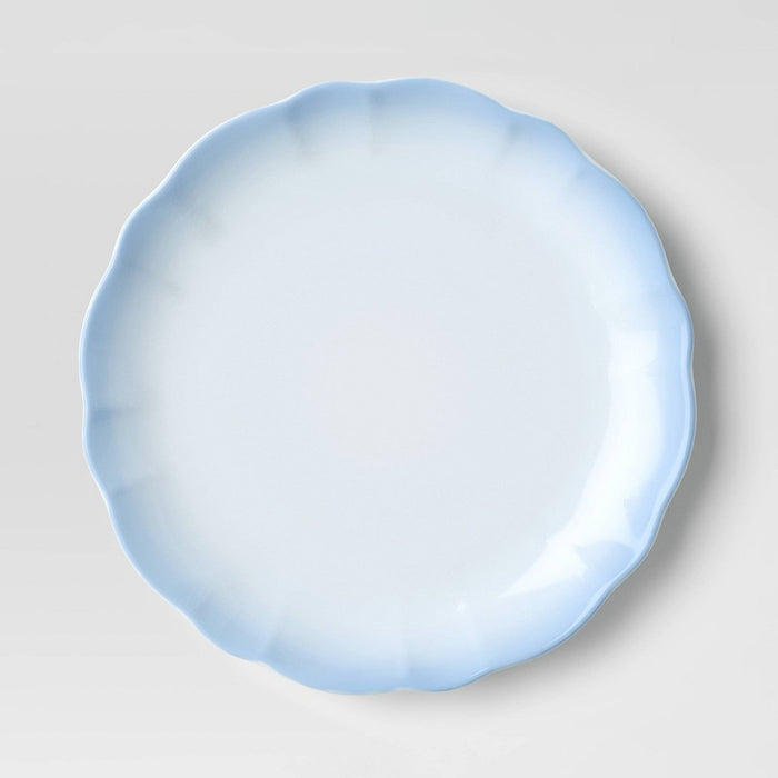 10.88" Stoneware Dinner Plate Blue - Threshold
