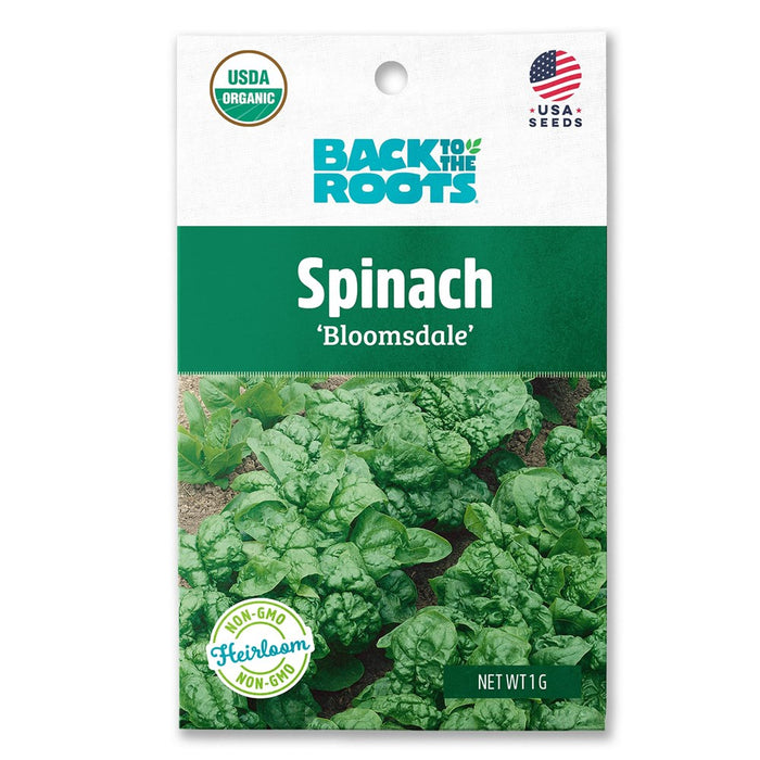 Back to the Roots Spinach Bloomsdale Vegetable Seeds