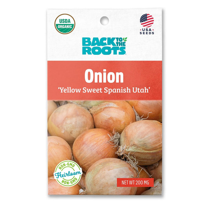 Back to the Roots Onion Intermediate Day Yellow Sweet Spanish Utah Vegetable Seeds