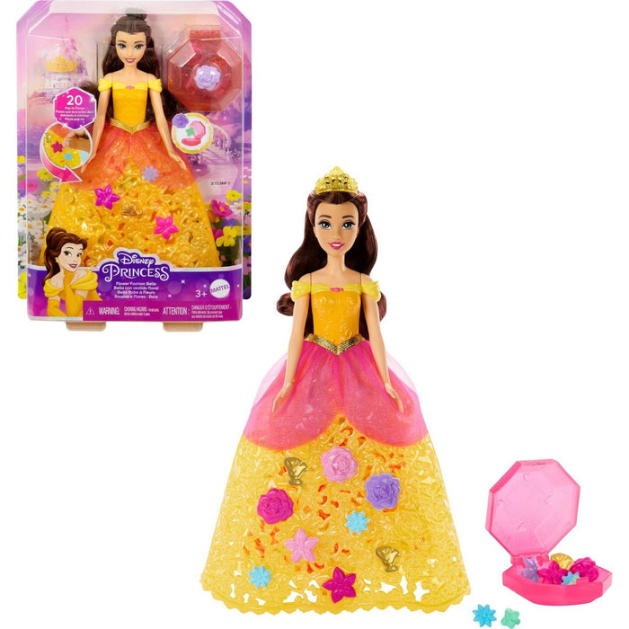 Disney Princess Flower Fashion Belle Doll with 20 Charms