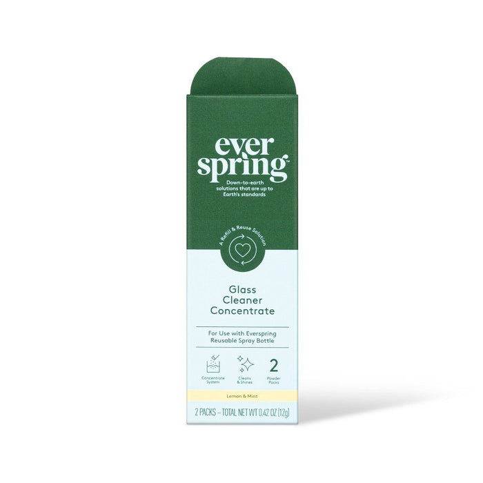 Lemon & Mint Ultra-Concentrated Glass Cleaner - 0.42oz/2ct - Everspring