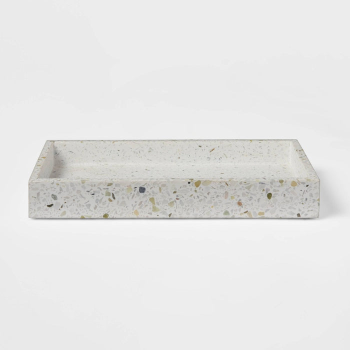 Terrazzo Bath Tray White - Threshold