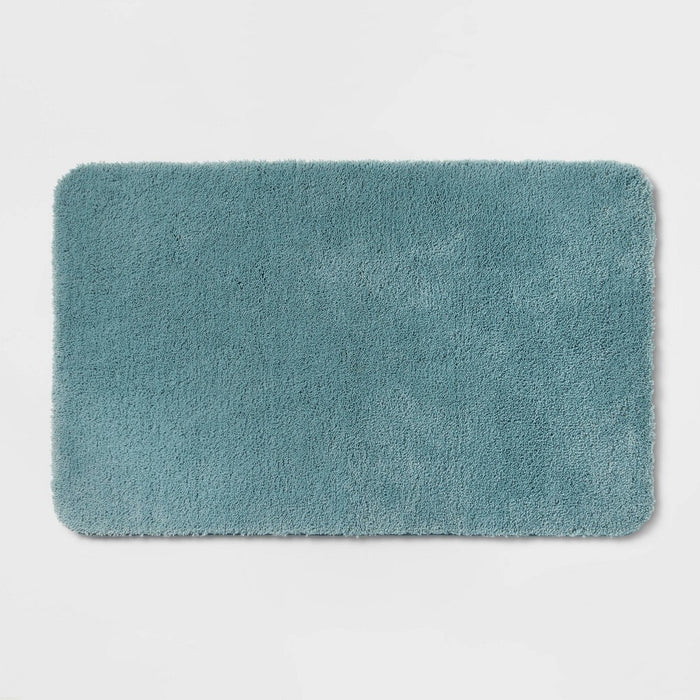 23"x37" Performance Nylon Bath Rug Aqua Blue - Threshold