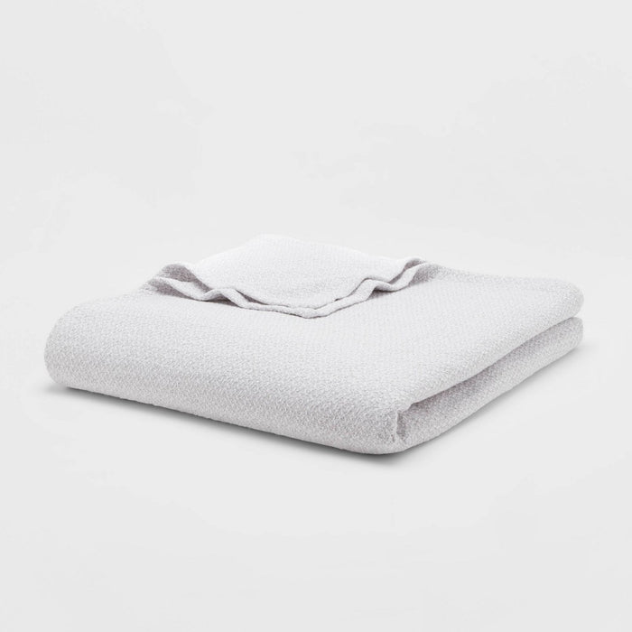 Twin/Twin XL 100% Cotton Bed Blanket Gray - Threshold
