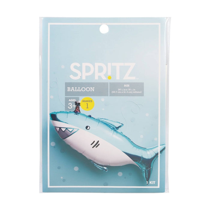 Shark Print Foil Balloon Teal - Spritz