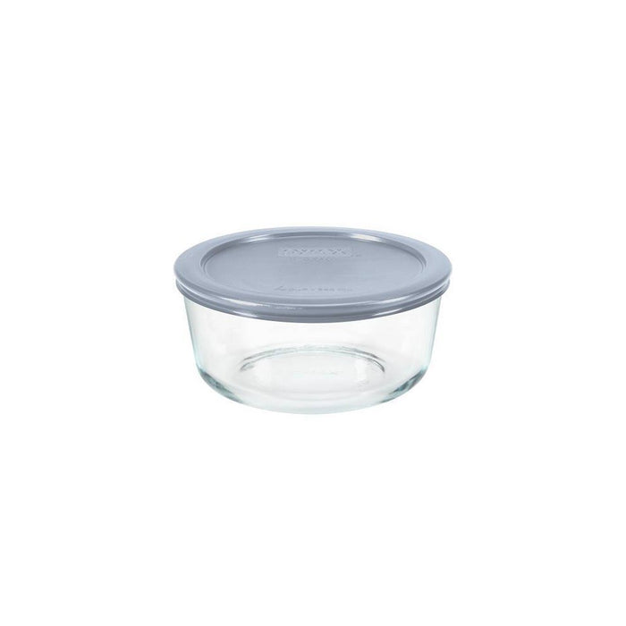 Pyrex 4pc 4c Round Glass Food Storage Containers Cerulean