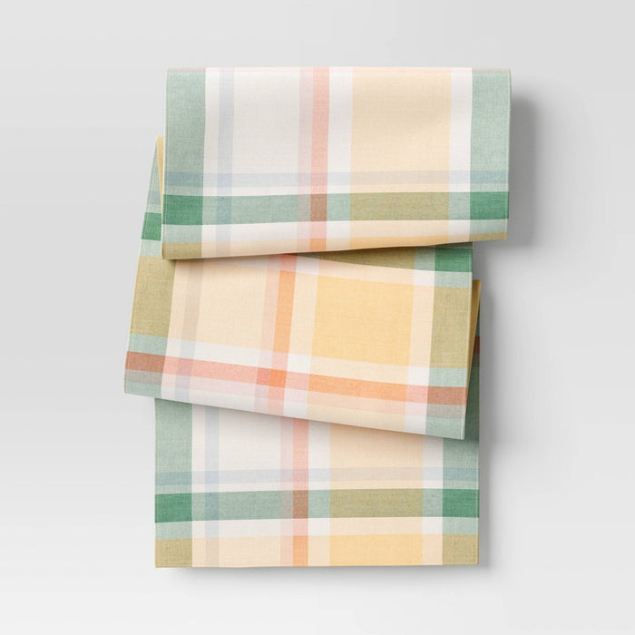 72"x14" Plaid Table Runner - Threshold