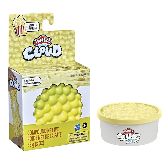 Play-Doh Super Cloud Bubble Fun Light Yellow Popcorn Scented Single Can With Bubbly Texture, 3 Ounces, Non-Toxic