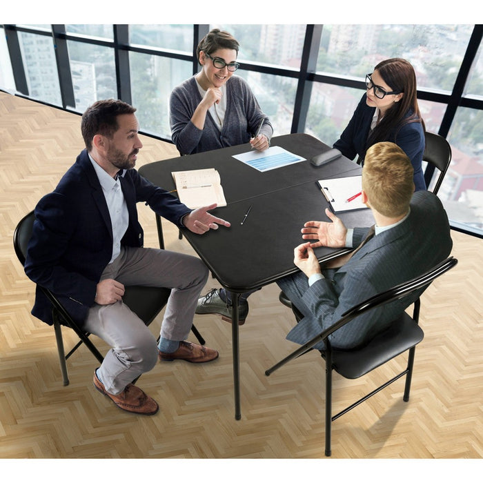 5pc Folding Table Set Black - Plastic Dev Group (LOCAL PICKUP ONLY)