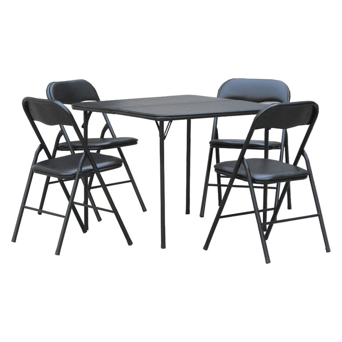 5pc Folding Table Set Black - Plastic Dev Group (LOCAL PICKUP ONLY)