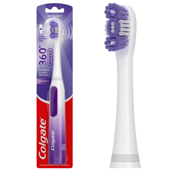 Colgate 360 Sonic Gum Health Battery Powered Extra Soft Toothbrush