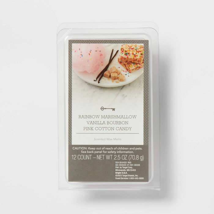 12 Cube Rainbow Marshmallow, Vanilla Bourbon & Pink Cotton Candy Melts - Threshold (LOCAL PICKUP ONLY)