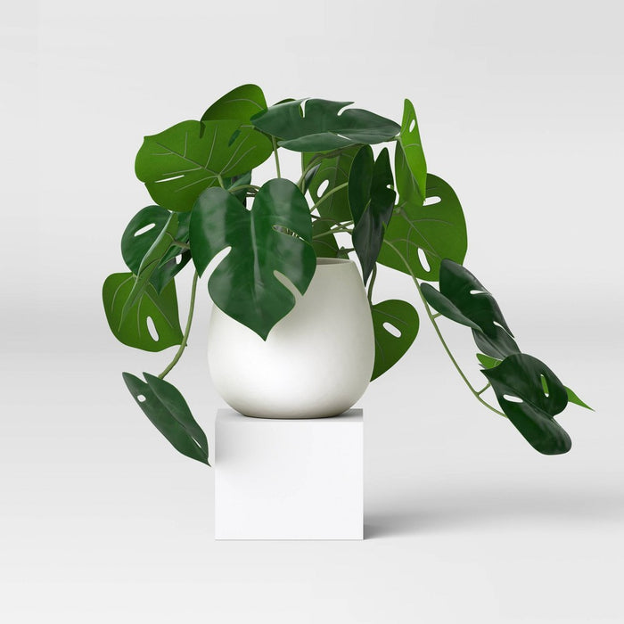 11.5" Medium Tabletop Monstera Artificial Plant - Threshold