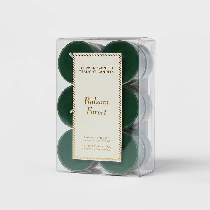 12pk Scented Tealights Candle Green - Threshold