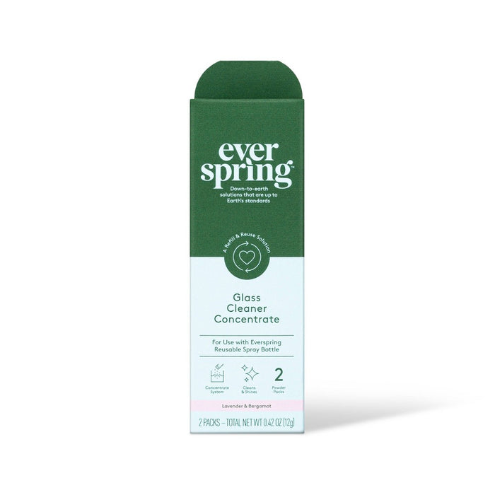 Lavender & Bergamot Glass Cleaner - 0.42oz/2ct - Everspring