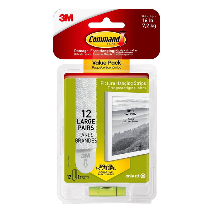 Command Large 12 Pairs Mounting Adhesives