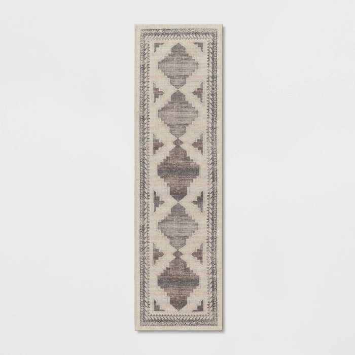 2'x7' Washable Runner Cromwell Printed Persian Style Rug Tan - Threshold