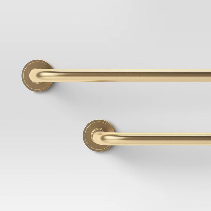 36"-66" Blackout Rounded Curtain Rod Brass - Threshold (LOCAL PICKUP ONLY)